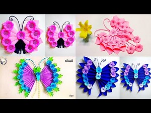 Beautiful Butterfly making idea with paper / easy wall decoration /a4 nirmana / kadadasi athkam