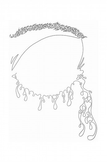 LINEA - Rose pupillaire - dessin à une seule ligne