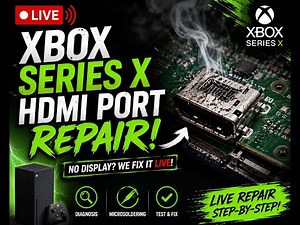 Xbox Series X HDMI Port Replacement LIVE! | No Signal Repair & Microsoldering 🔧🎮