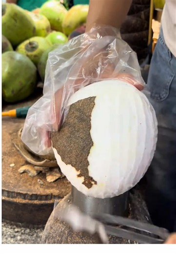 Satisfying Coconut Peeling Process Revealed