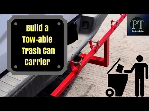 How to build a tow hitch mounted carrier for your trash bins DIY