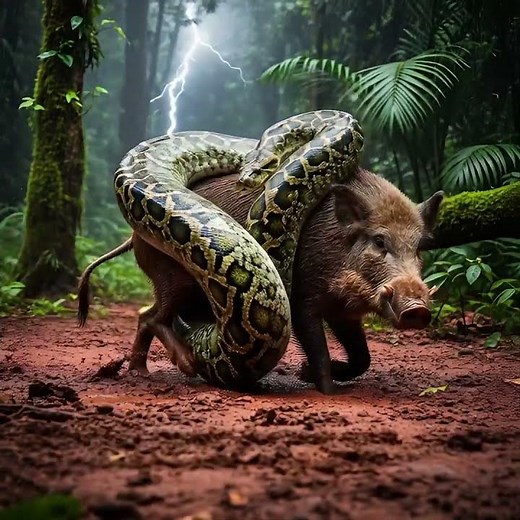 Python vs Wild Boar – Rainforest Wrath Unleashed