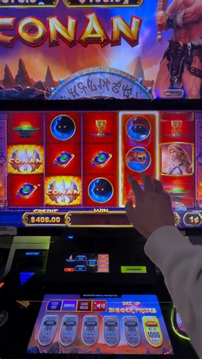 Mark Zubricki on Instagram: "Playing Conan at $10 a spin!! #slots #casino #gambling #betting #comedy #bonus #money #conan"