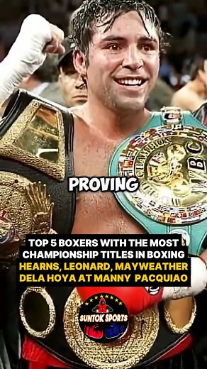 Top 5 Boxers with the most Championship titles in boxing. #boxing #boxer #Pacquiao #MannyPacquiao #fblifestyle | Suntok Sports