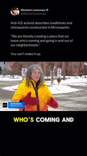 NumbersUSA on Instagram: "Anti-ICE activists are literally creating borders to monitor who enters their neighborhood. Unfathomable levels of irony. 😂 #Minnesota #minneapolis #ice #immigration"