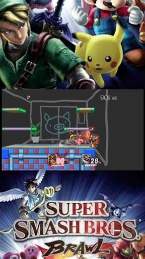 SSBB Captain Flacon Vs Wario