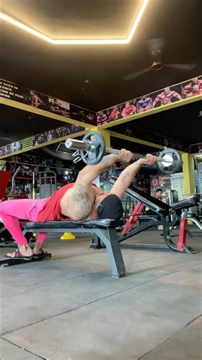 BENT ARM BARBELL PULLOVER 🔥 @Workouttips-Gokulpatidar