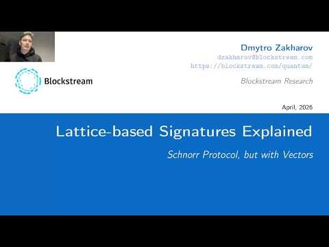 Lattice-Based Signatures Explained: Blockstream Research Seminar Ep. 1