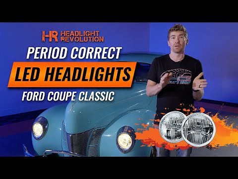 1940 Ford Coupe Holley RetroBright 7" Round LED Headlight | Review & Install
