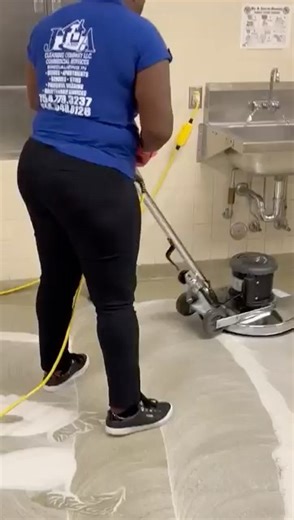 Deep Cleaning a Commercial Culinary Kitchen | Floor Scrubbing & Drain Cleaning in Action #weclean