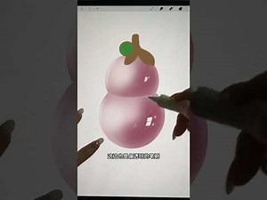 Quick & Easy Pink Jade Gourd Drawing on iPad iPadArt DrawingTutorial