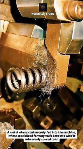 How Steel Springs Are Made Fast! #manufacturing #engineering #cnc