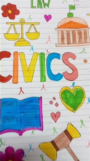 civics Front Page Design Idea |Easy & Creative cover Page for Student.✨