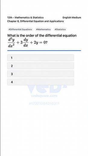 Understanding Differential Equations Order 12th Math Statistics