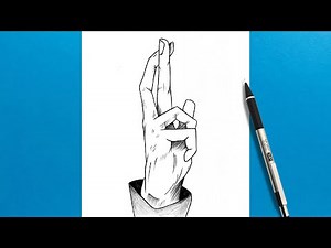 How To Draw Gojo Satoru's Hand Sign Easy Step By Step | Hand Drawing Tutorial For Beginners