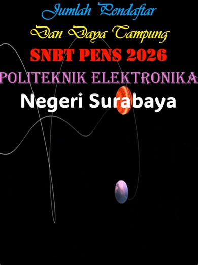 SNBT PENS 2026 Jumlah Pendaftar Dan Daya tampung Politeknik Elektronika Negeri Surabaya Sumber : https://sidatagrun-public-1076756628210.asia-southeast2.run.app/ptn_sb.php?ptn=482 #SNBT #UTBK #snbt2026 #utbk2026 #PENS #penssurabaya