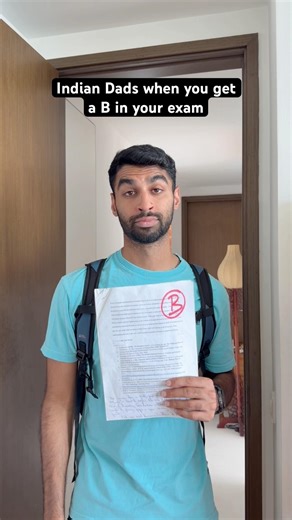 Indian Dads When You Get A B In Your Exam 😂 #shorts