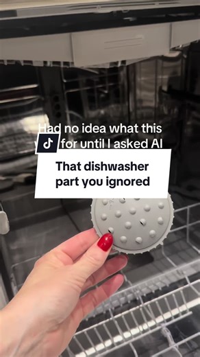 This random dishwasher part has lived in my cupboard for years. Finally worked out what it’s for and… pans have never come out so clean. #cleantok #cleaning