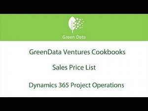 Configuring Sales Price Lists in Microsoft Dynamics 365 Project Operations