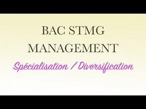BAC STMG MANAGEMENT : Spécialisation / Diversification