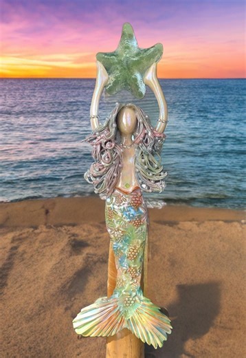 Mermaid With Sea Turtles Christmas Tree Topper - Etsy
