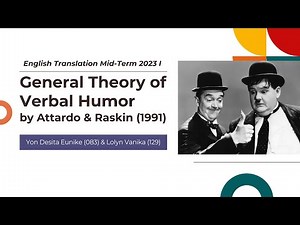 General Theory of Verbal Humour (GTVH) Explanation | English Translation Midterm 2023I