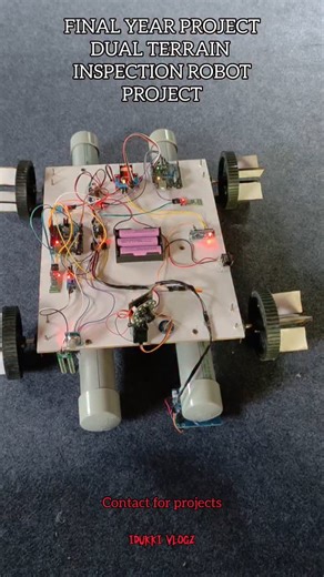 Emil Shaji on Instagram: "Dual terrain inspection Robot project designed for students can be used for btech and polytechnic students #code #coder #robotics #arduino #program #india #programmer #reach #robot #inspectionrobot #dualterrain #wirelessrobot #wireless #electronicsproject #btechprojects #polytechnicproject #collegeproject #engineering #engineeringproject #tinkering #prototyping #mechatronics #mechatronicsengineering #roboticas #circuits #satisfying #viralvideos"