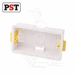 [Hot Item] 2 Gang Electrical PVC 35mm Deep Dry Lining Box