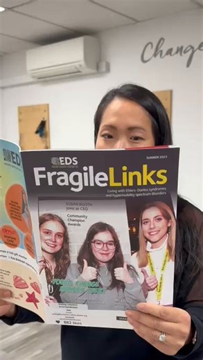 Be Quick! Sign Up for Fragile Links by 1st December ❄️ The Winter 2025 edition of Fragile Links is the must-have magazine for anyone living with Ehlers-Danlos syndrome (EDS) or hypermobility spectrum disorder (HSD). Cosy up with a cup of tea and read articles on classical-like EDS, the feet in EDS and HSD, our members' favourite aids and gadgets, and so much more! ☕ You can choose from two options: 🟡Digital subscription for just £8 a year, giving you access to the two upcoming editions (June an