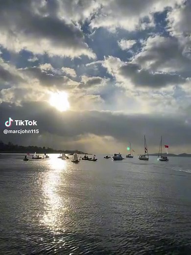 Peaceful Boats on a Sunlit Water Scene