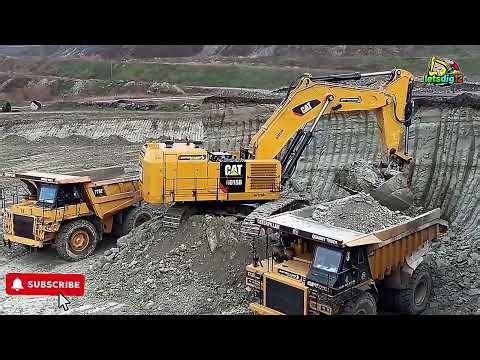 CAT 6015B Excavator Loading Hard Rock in Just 2 Passes | Ultimate Mining Power