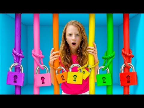 Nastya Presa no Desafio Colorido! Aventuras e Jogos | Compilação 1 Hora