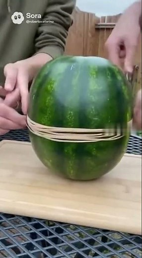 Cutting a Watermelon With Rubber Bands! 🍉😱 You Won’t Believe What Happens