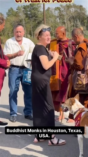 Land of Buddha on Instagram: "Buddhist Monks in Houston, Texas, USA. #peacewalk #buddhism #buddhist #buddhistmonk #buddha #dhamma #texas #houston #usa"