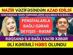 TƏCİLİ! XEBERLER BUGUN: (01.12.2025) - XEBERLER SON DEQİQE!
