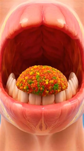 3d animation human digestive system