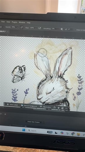 Illustration Process - Watercolor, Photoshop, Procreate