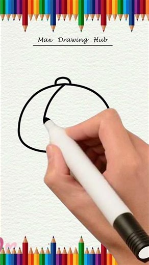 Cap Drawing | 😍 Easy & Fun Drawing for kids | Step by Step drawing Tutorial | #shorts #kidsvideo