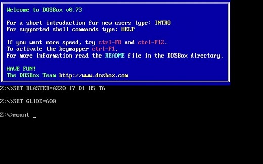 使用dosbox开始游戏