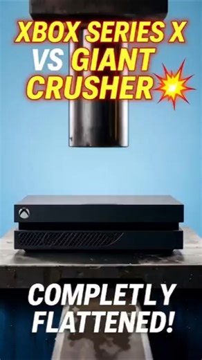 😱 200-Ton Press FLATTENS Xbox Series X INTO PANCAKE 💥 (Completely Destroyed!)#xbox #gaming #shorts