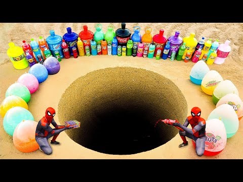 EXPERIMENT: Big Toothpaste Eruption from Giant Fanta, Mtn Dew, 7up, Coca Cola vs Mentos Underground!