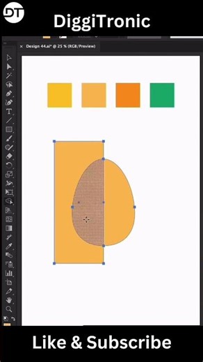 Illustrator Tutorial: Master Realistic Egg Illustration (Step-by-Step Guide) #diggitronic
