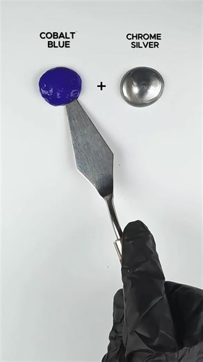 What is the secret behind mixing Cobal Blue and Chrome colors in ASMR? #colormixing #mixing #relaxing #ASMR #Satisfying