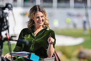 Reporter Amanda Balionis Turns Heads in Interview Before the Masters