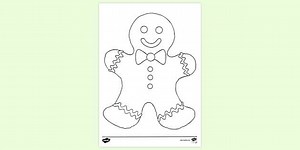 Gingerbread Man Colouring Sheet