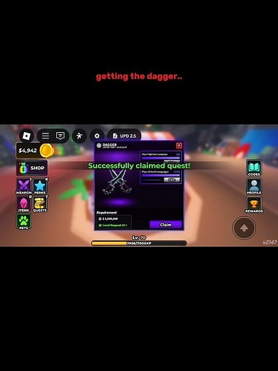 GETTING THE DAGGER AND SHOWCASE IN HUNTY ZOMBIE ROBLOX #roblox#huntyzombies