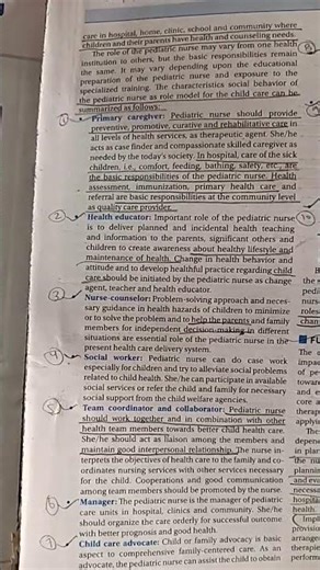 role of Pediatric nurse