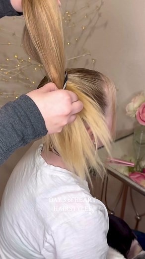 Day 3 Heart Hairstyles for Dancers with Giant Bun and Braid Tutorial
