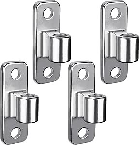 Insaga Heavy Duty 304 Stainless Steel Gate Hinges 4 Pcs, Wall Mount Hardware with 5/8" Pin, One-Piece Cast Hinge for Farm, Fence, Chain Link, Wooden & Metal Gates