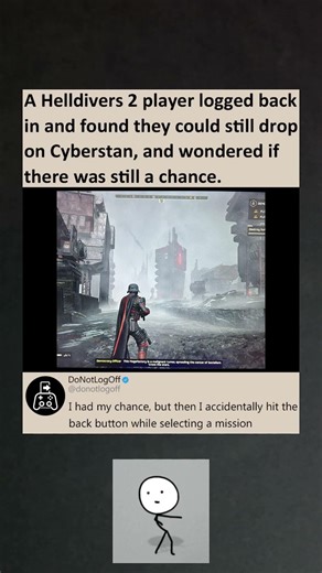 Helldivers 2 player stayed on Cyberstan and wondered if there was still a chance #helldivers2